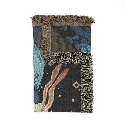 “Tread Carefully” Woven Blanket — Gothic Throw
