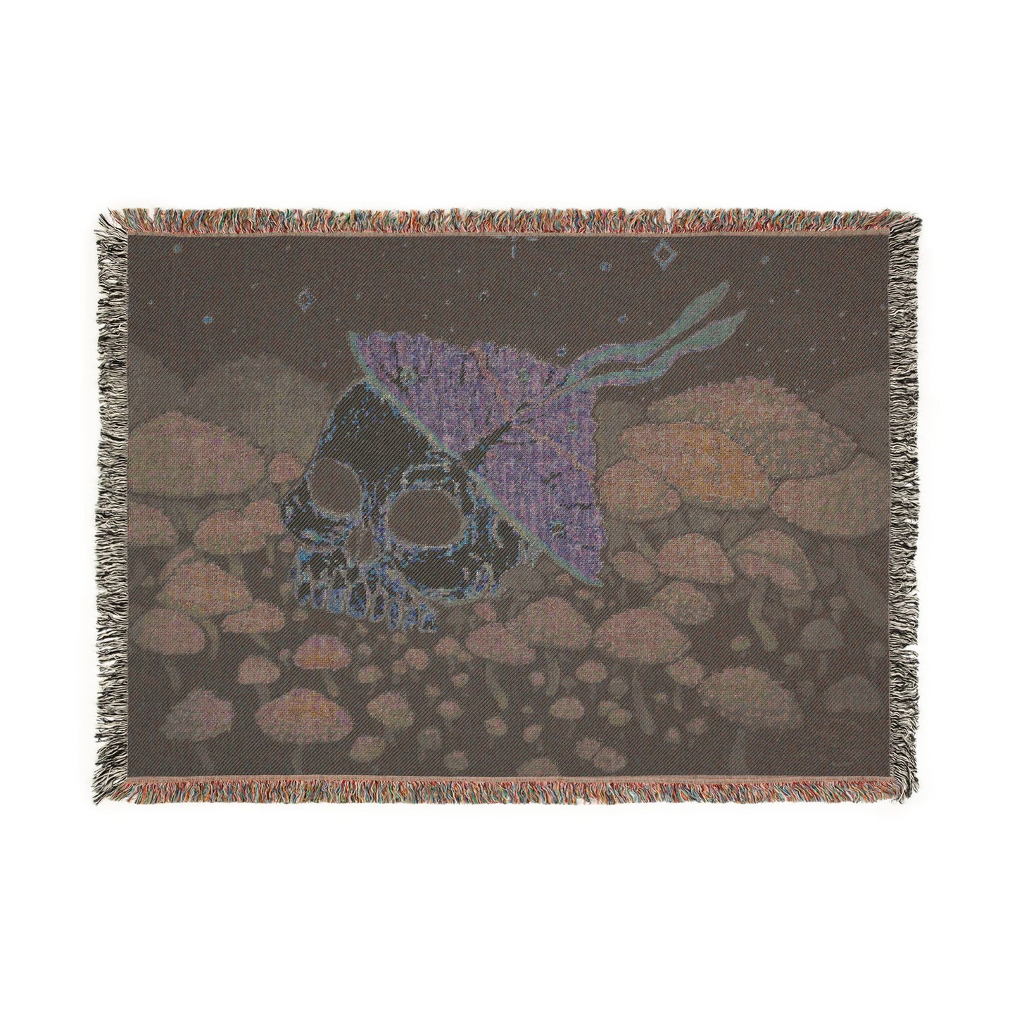 “Tread Carefully” Woven Blanket — Gothic Throw