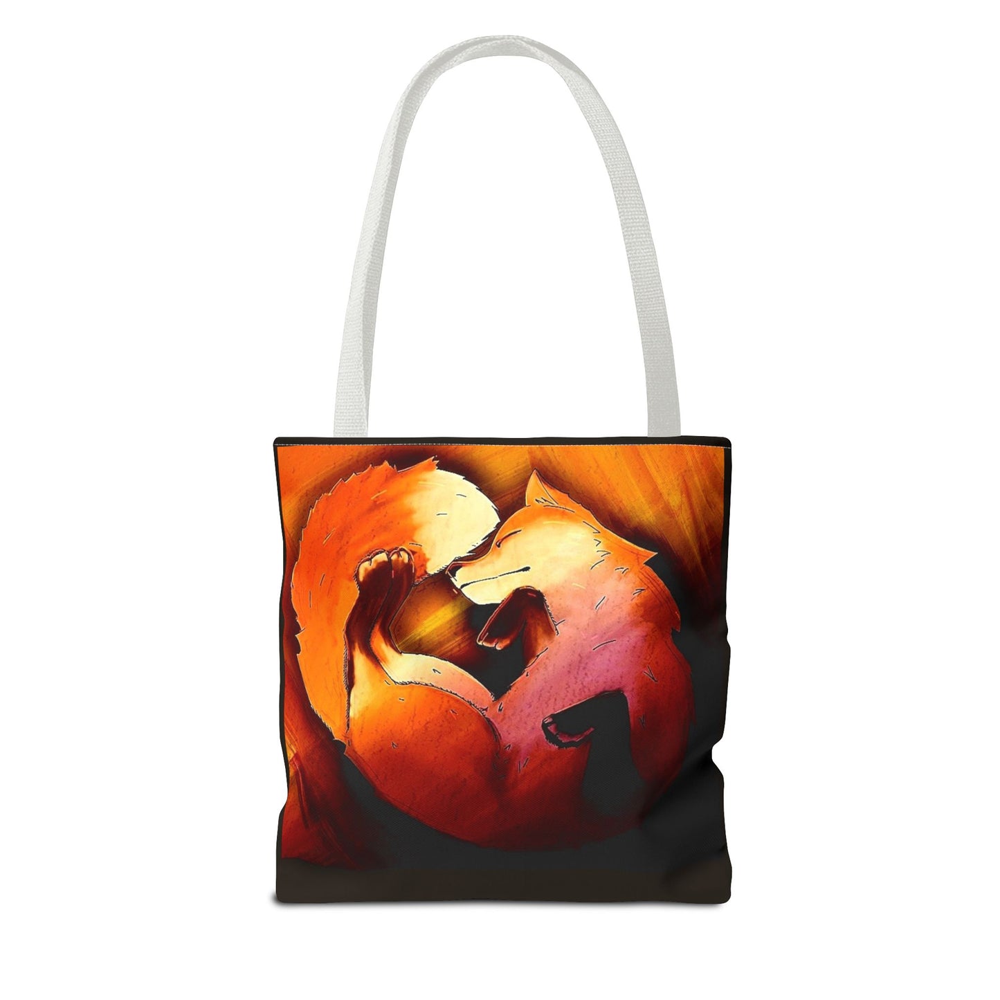Fox Heart Tote Bag – Floral Foxes All-Over Print Tote