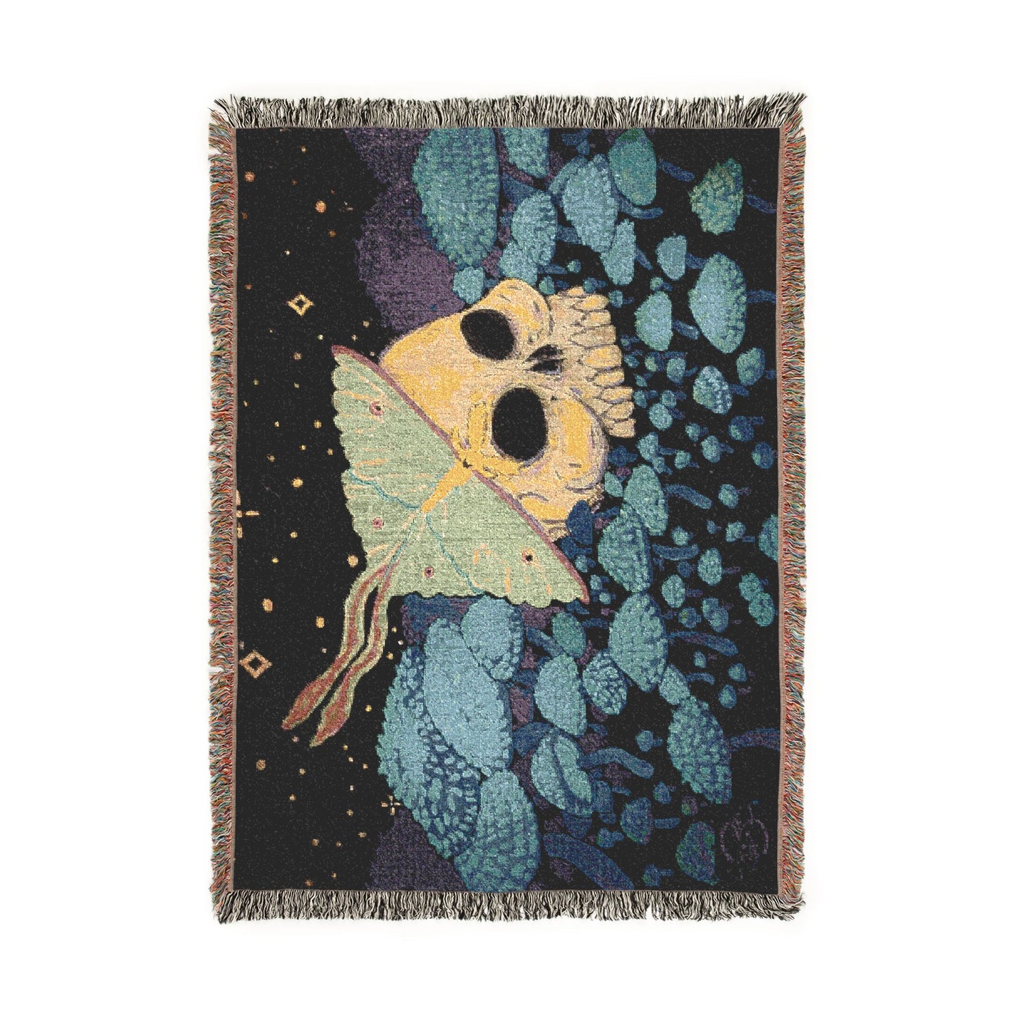 “Tread Carefully” Woven Blanket — Gothic Throw