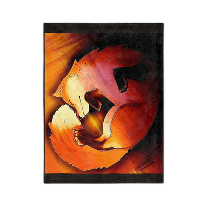 Cozy Fox Blanket — Velveteen Microfiber Throw