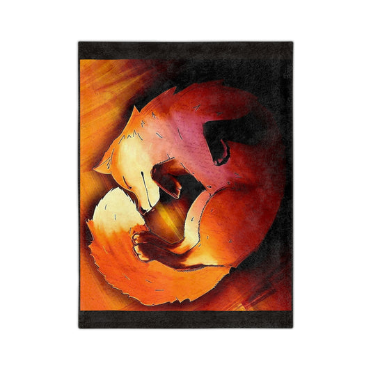 Cozy Fox Blanket — Velveteen Microfiber Throw