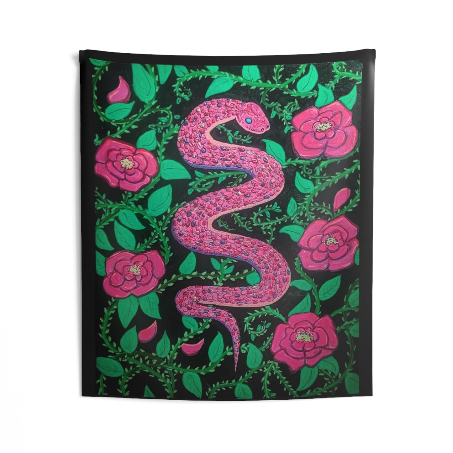 “Eden” — Floral Serpent Wall Hanging for Boho Home Decor