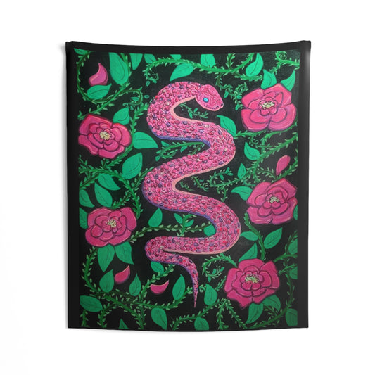 “Eden” — Floral Serpent Wall Hanging for Boho Home Decor