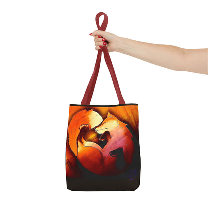 Fox Heart Tote Bag – Floral Foxes All-Over Print Tote