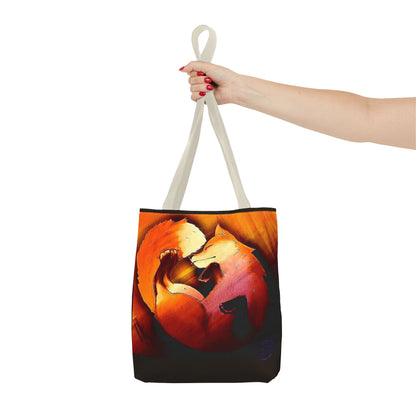 Fox Heart Tote Bag – Floral Foxes All-Over Print Tote